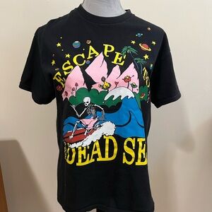Black and Pink ALTRU Escape to the Dead Sea graphic tee